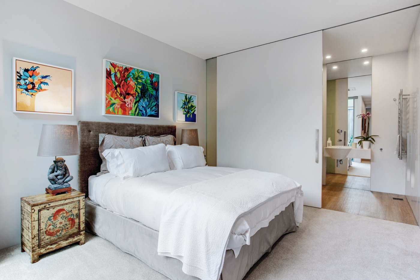 Master bedroom with courtyard outlook